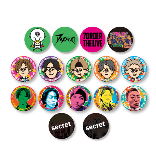 ランダム缶バッジ全16種